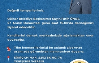 Gülnar Belediye Başkanı Fatih Önge, GÜL-AY-DER...
